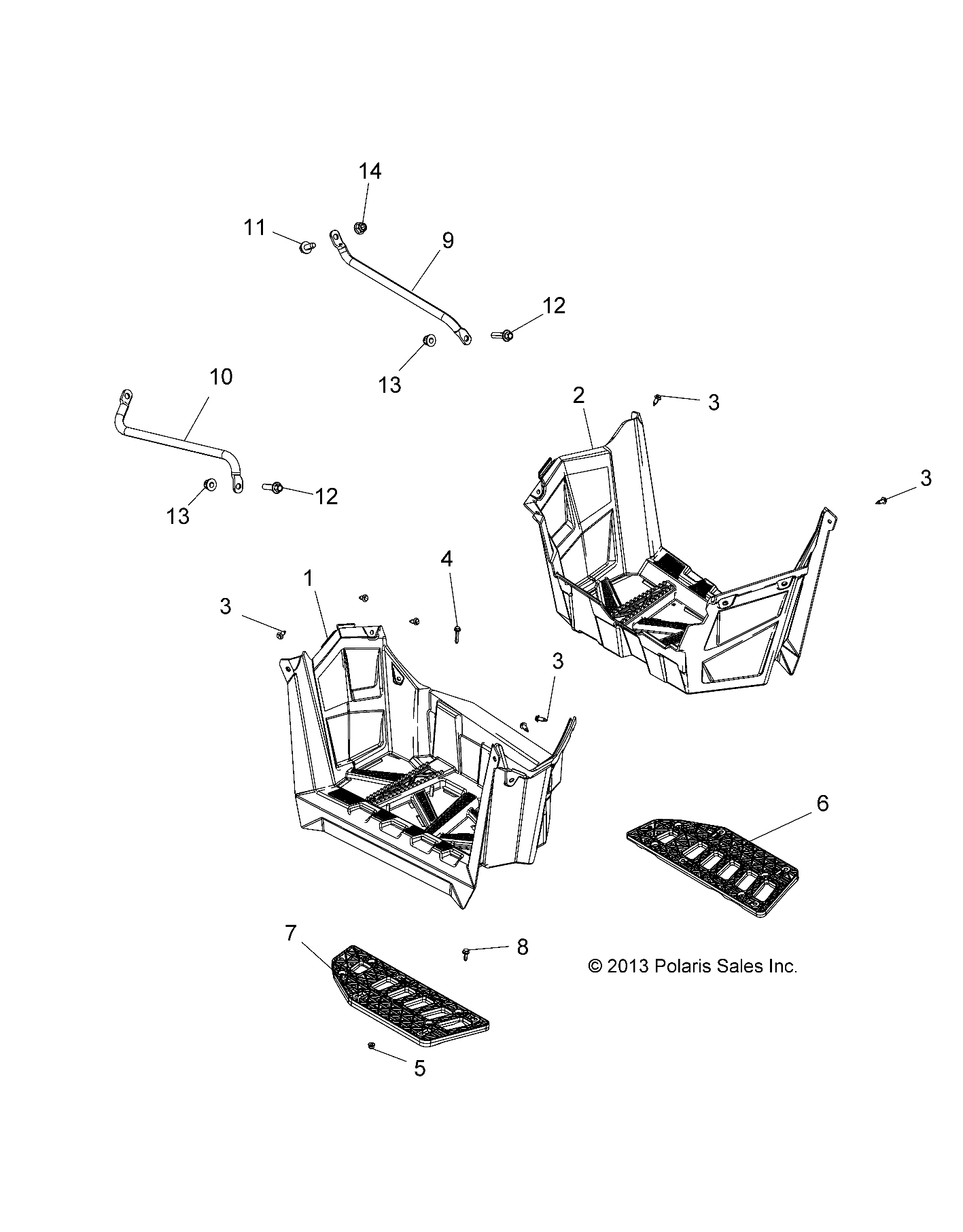 BODY, FOOTWELLS - A14GH9EAW (49ATVFOOTWELL14850SCRAM)