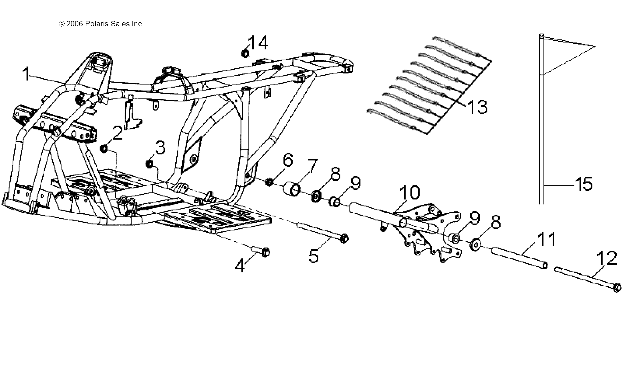 CHASSIS, FRAME - A08FA09AA/AB/AC (49ATVFRAME07SPRT90)