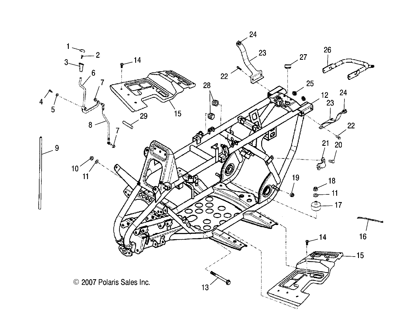 CHASSIS, FRAME - A08PB20AB/AD (49ATVFRAME08PHX)