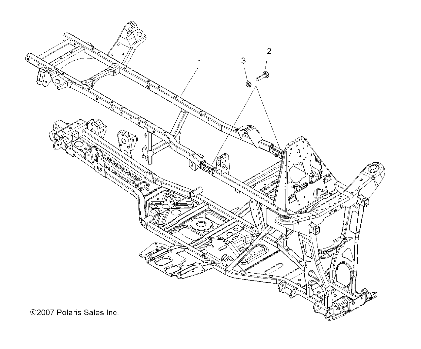 CHASSIS, FRAME - A08DN50EA (49ATVFRAME08SPTRG500QD)