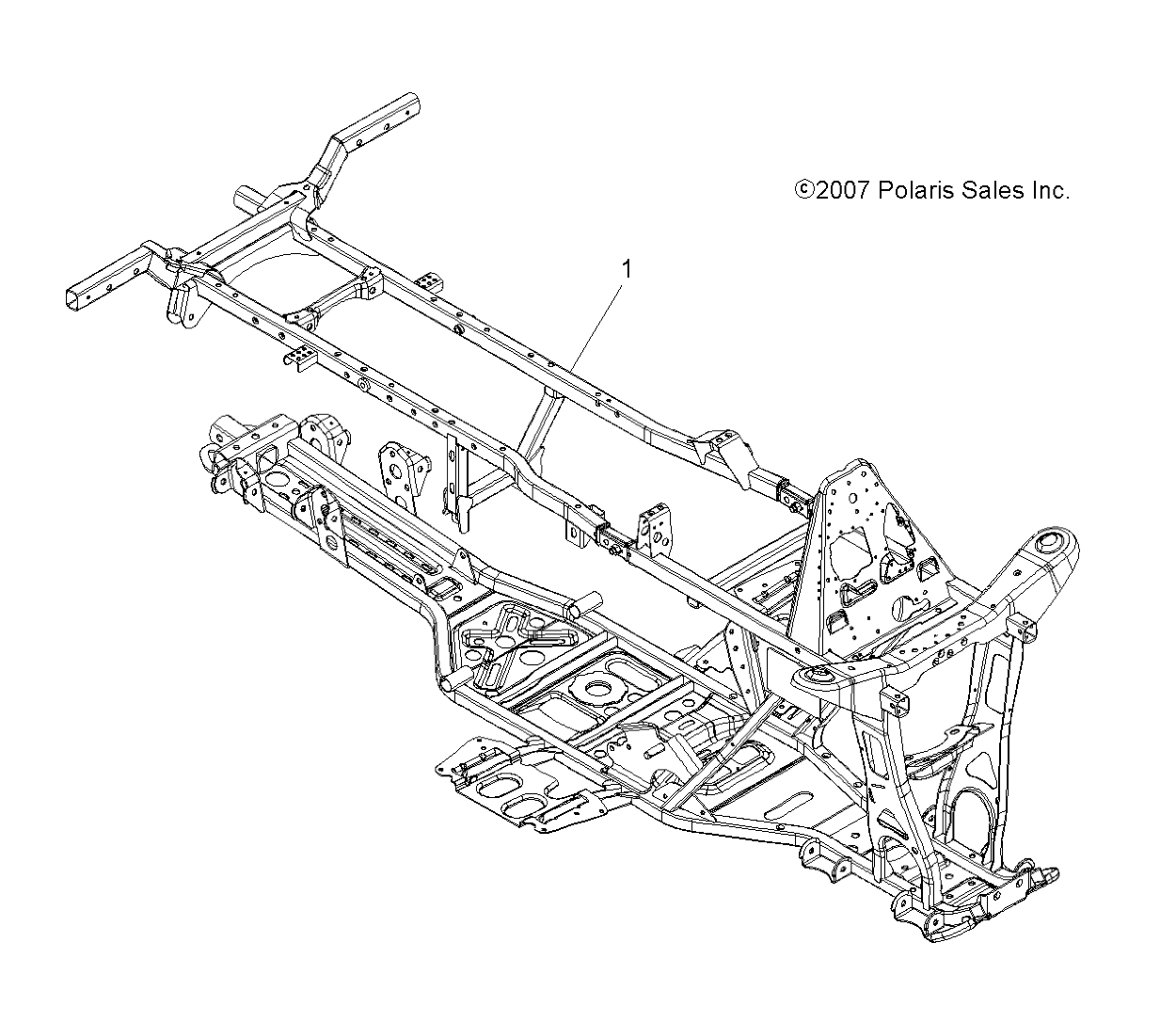 CHASSIS, FRAME - A08TN50EA (49ATVFRAME08X2500QUAD)