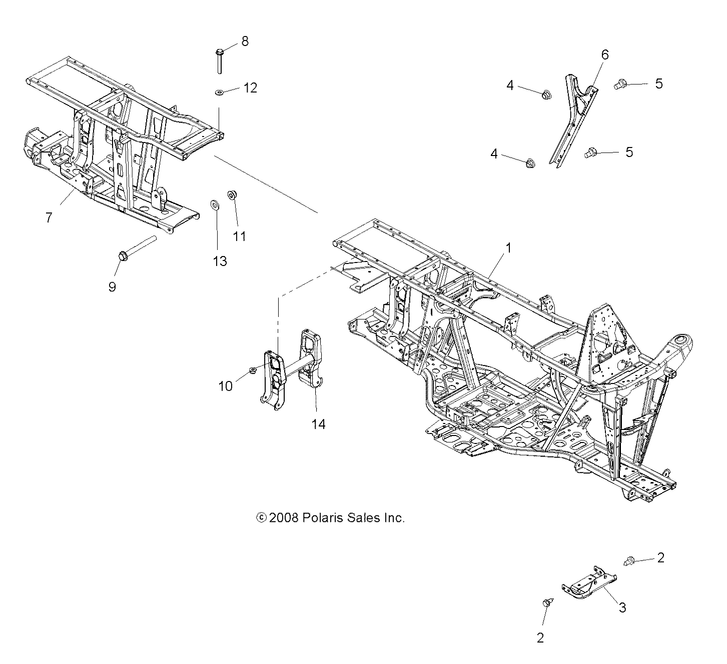 CHASSIS, FRAME - A10CL76AA (49ATVFRAME096X6)