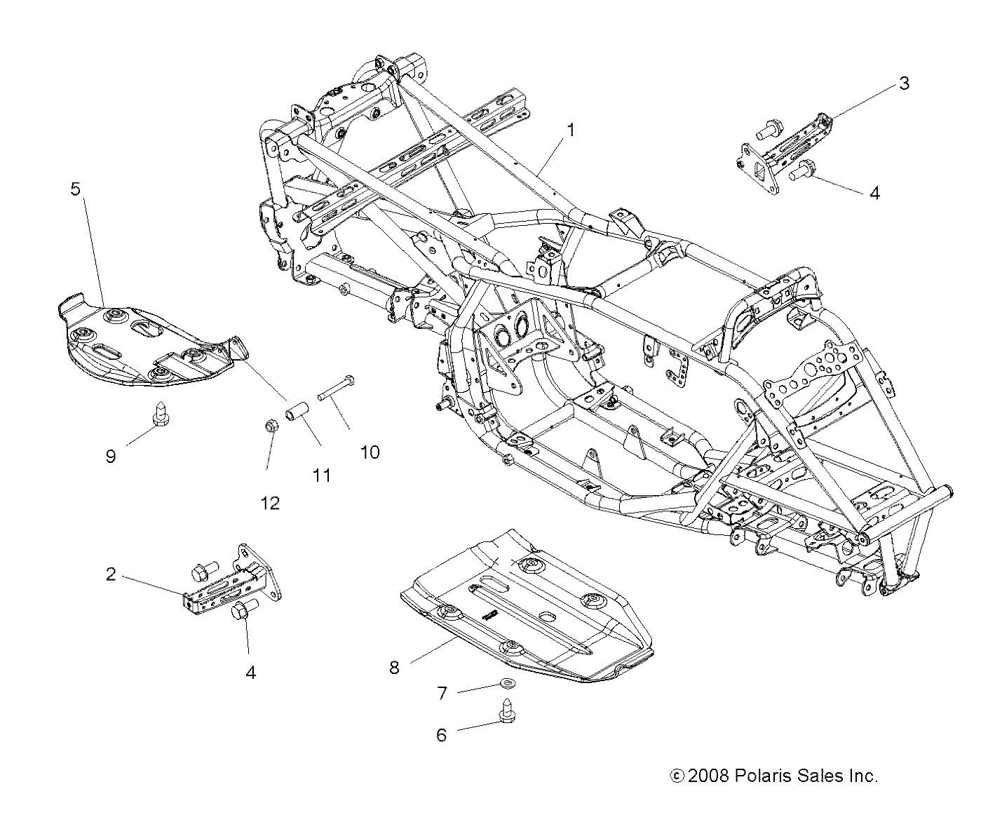 CHASSIS, FRAME - A11GP52AA (49ATVFRAME09OUT525)