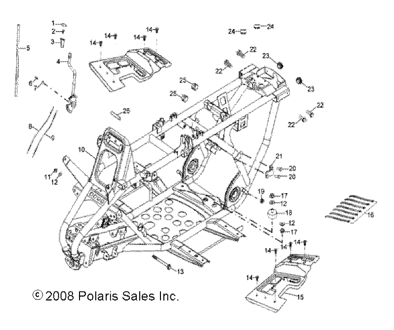 CHASSIS, FRAME - A09PB20EB (49ATVFRAME09PHXQD)