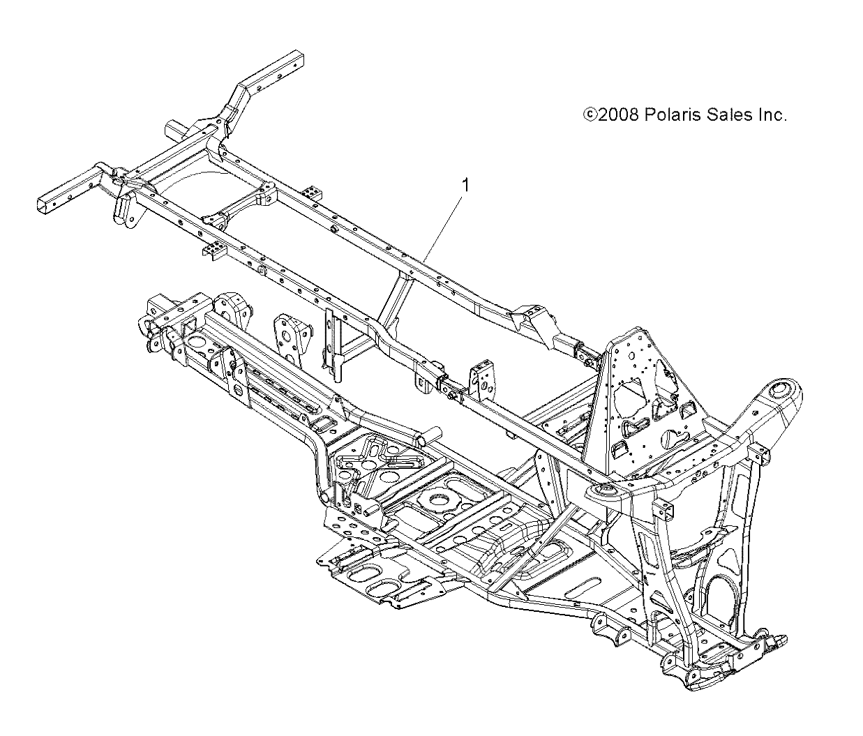 CHASSIS, FRAME - A09TN50EA (49ATVFRAME09SPX2500QD)