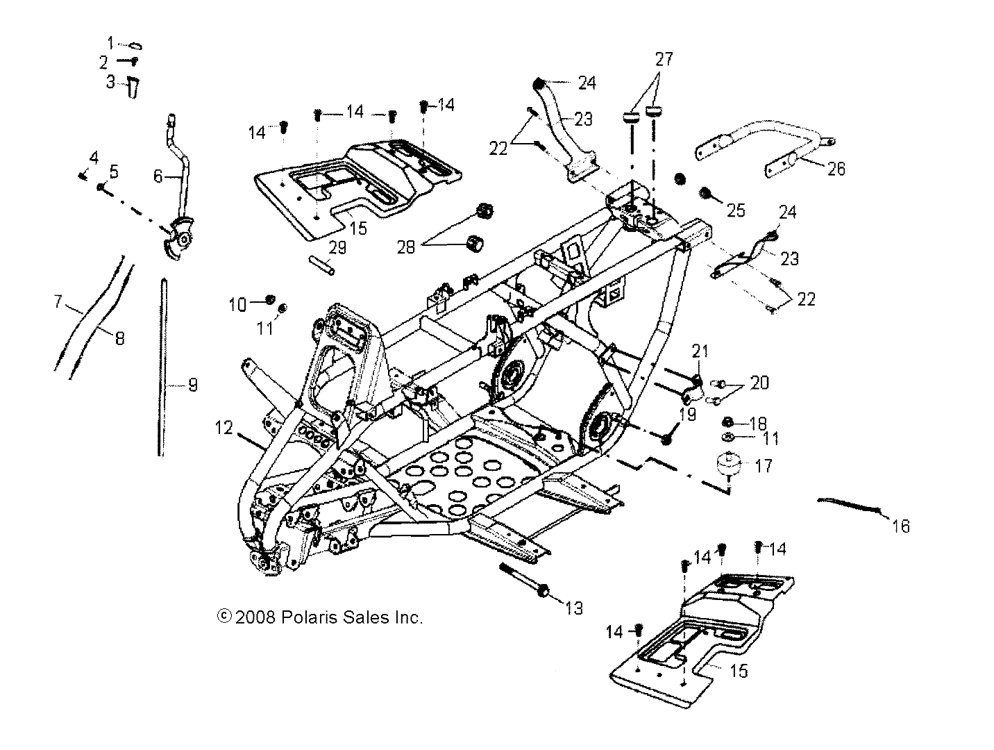 CHASSIS, FRAME - A18YAP20N8 (49ATVFRAME10PHX)