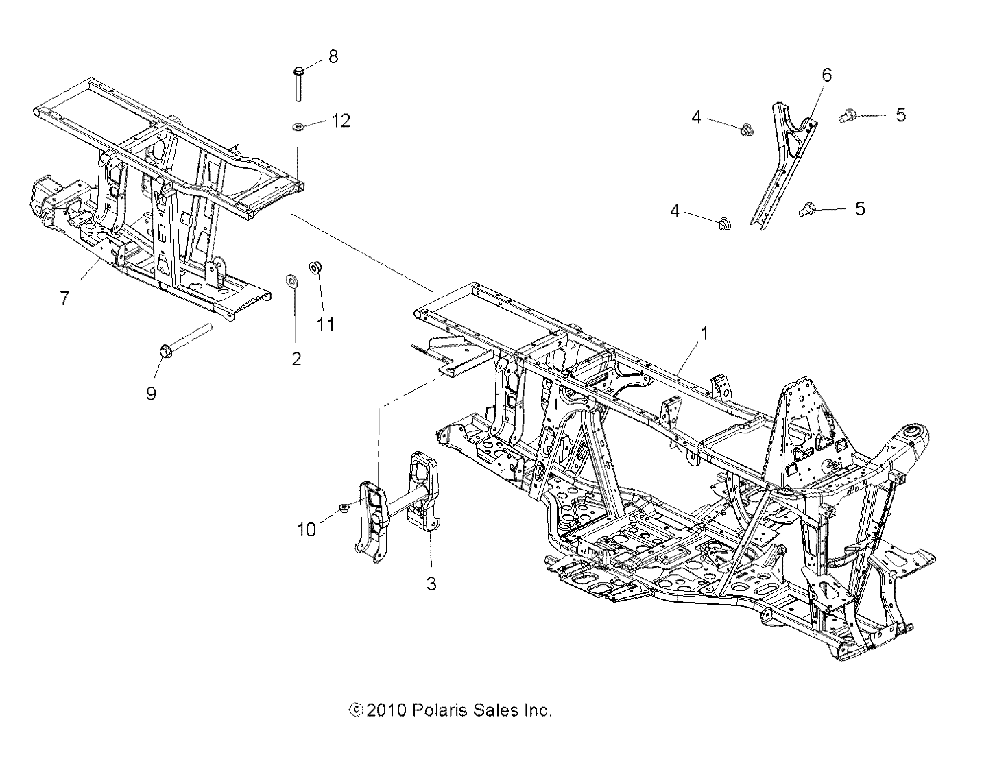 CHASSIS, FRAME - A12CF76FF (49ATVFRAME116X6)