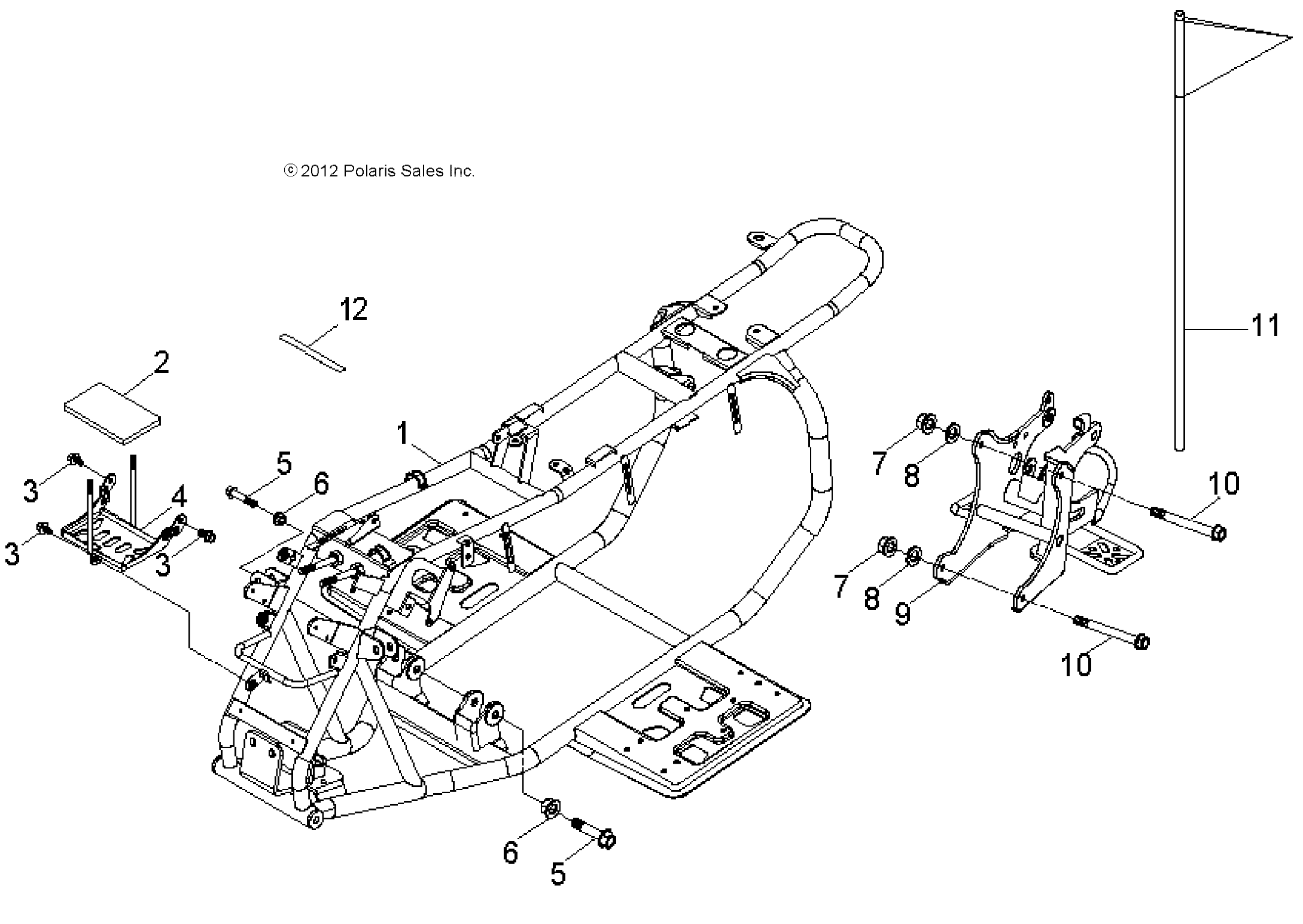 CHASSIS, FRAME and SWING ARM - A13KA05AD/AF (49ATVFRAME13OUT50)