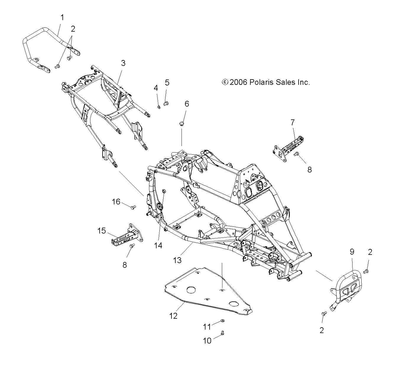 FRAME, MAIN - A07GJ50AA/AB/AC (49ATVFRAMEPRED500)