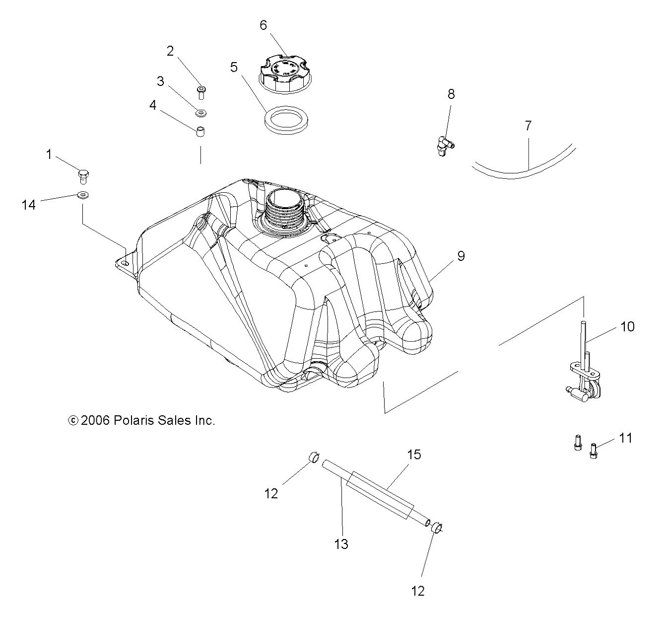 FUEL TANK - A07GP52AA/AB (49ATVFUEL07OUT525)