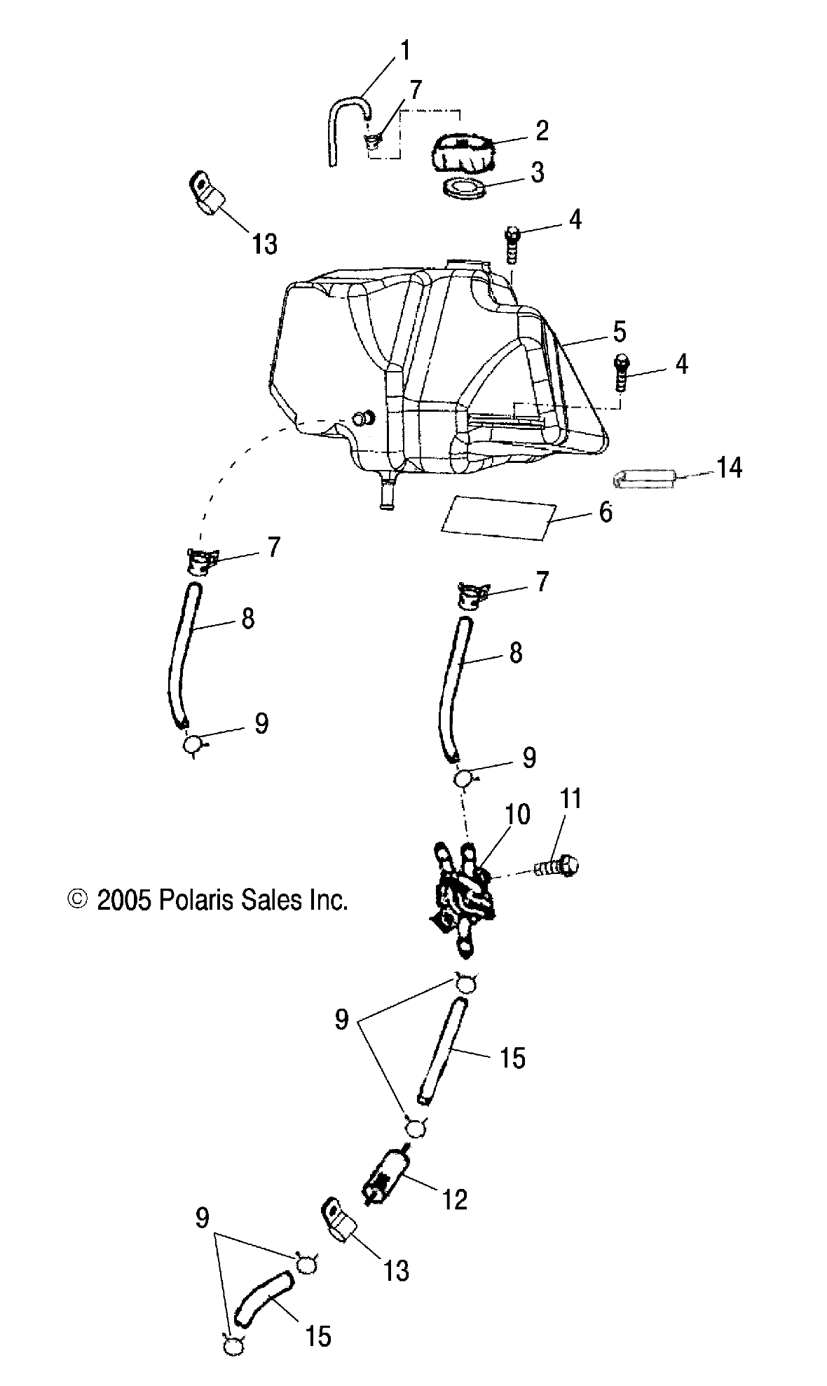 FUEL TANK - A07SB20AA (49ATVFUEL07SAW)