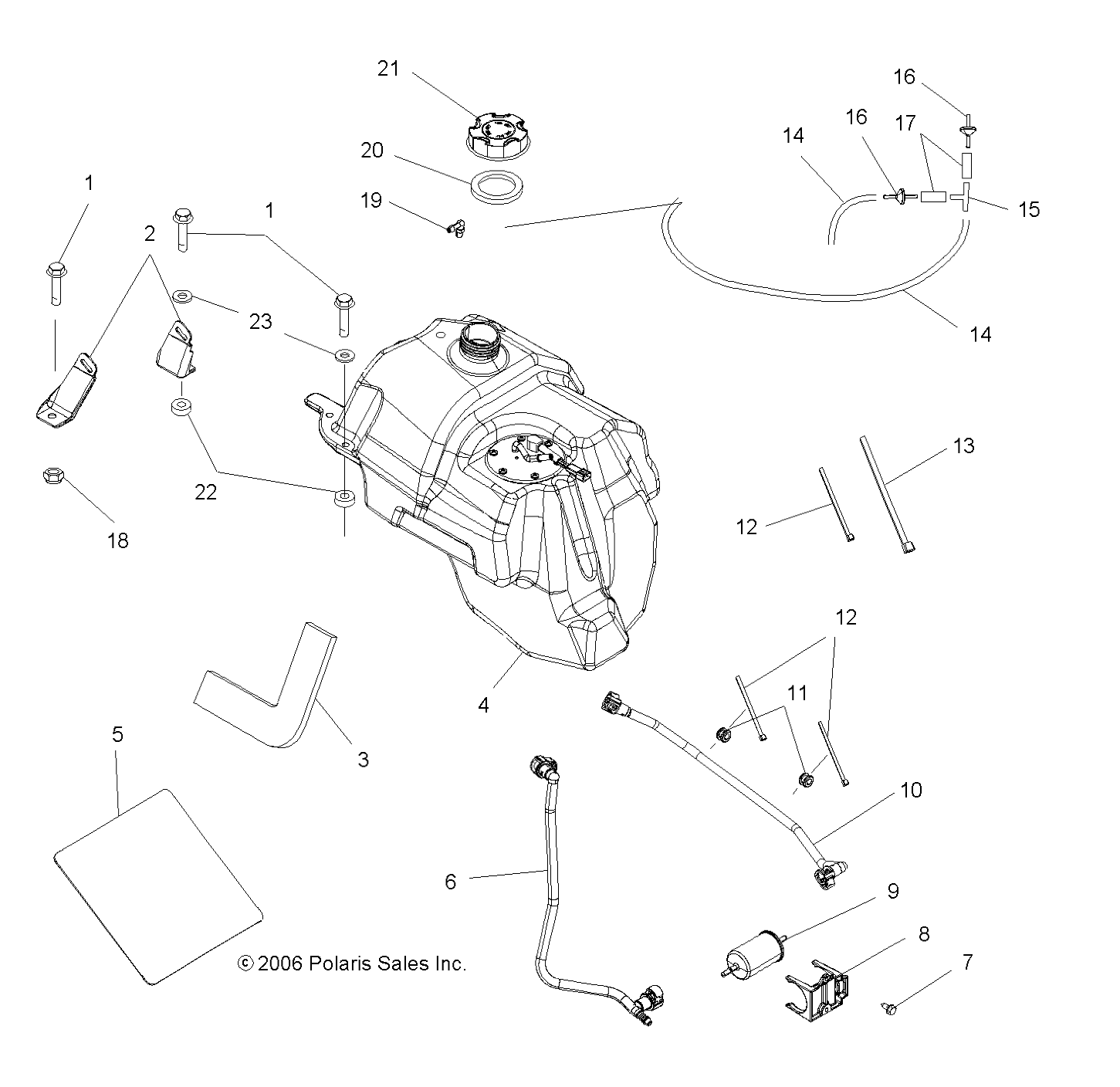 FUEL TANK - A07TH76AU/TN76AF/AL/AU (49ATVFUEL07X2800)