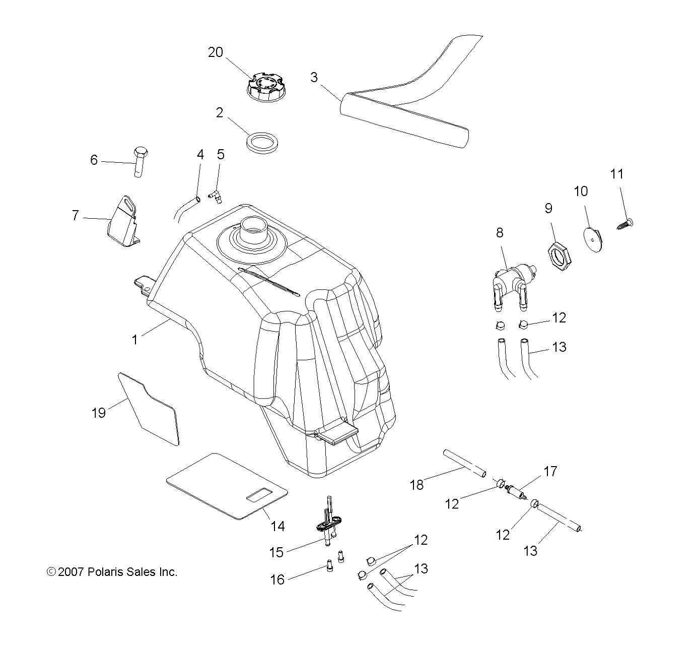 BODY, FUEL SYSTEM - A08CL50AA (49ATVFUEL086X6)