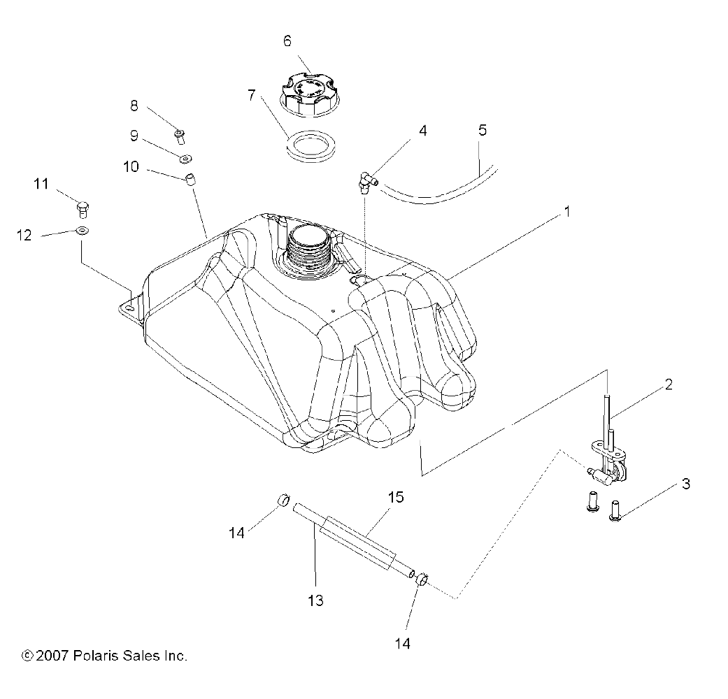 BODY, FUEL TANK - A08GP52AA (49ATVFUEL08OUT525S)