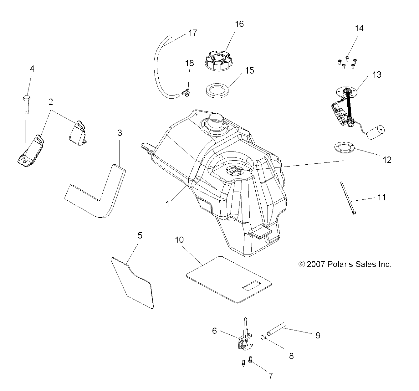 BODY, FUEL TANK ASM. - A08MH50AX/AZ (49ATVFUEL08SP500)