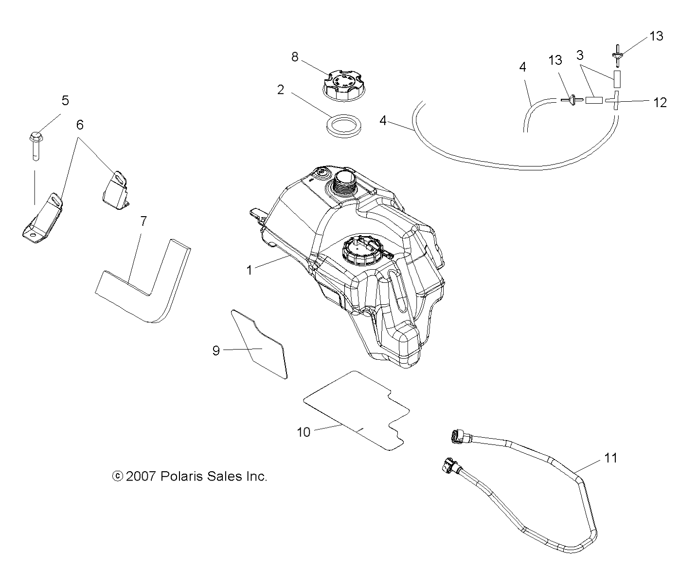 BODY, FUEL TANK ASM. - A08MH76SS/SF (49ATVFUEL08SP500EFI)