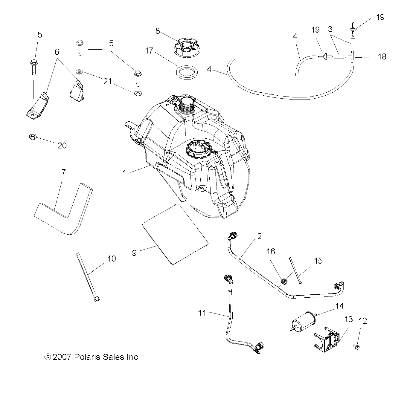 BODY, FUEL TANK ASM. - A09TN50AX/AZ (49ATVFUEL08SPX25)