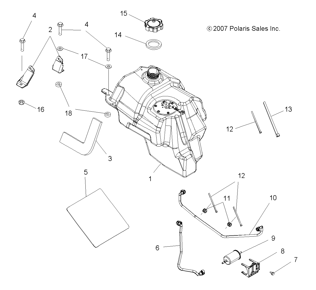 BODY, FUEL TANK ASM. - A09TN50EA (49ATVFUEL08X2500QUAD)