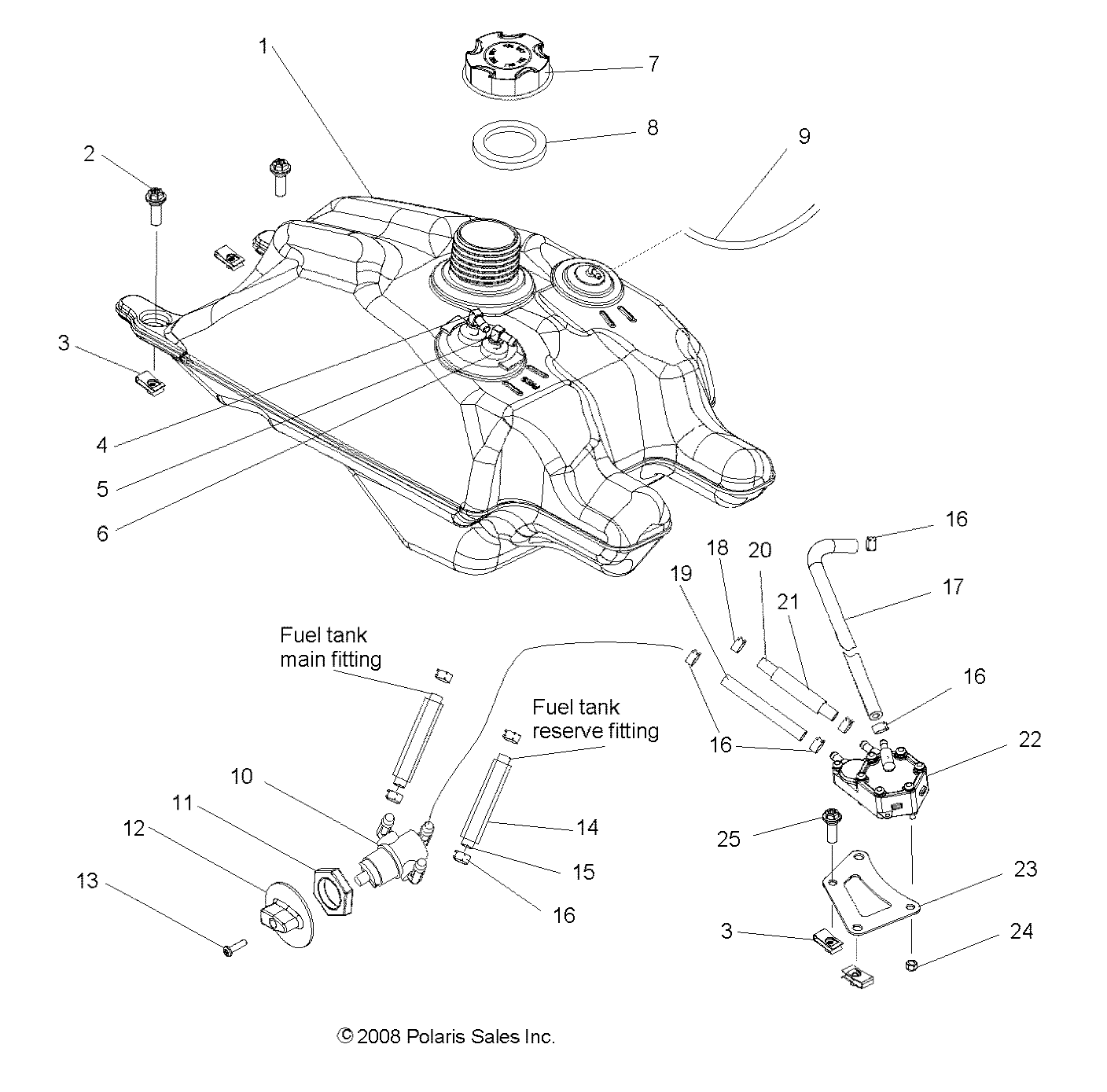 BODY, FUEL SYSTEM - A11GP52AA (49ATVFUEL09OUT525)