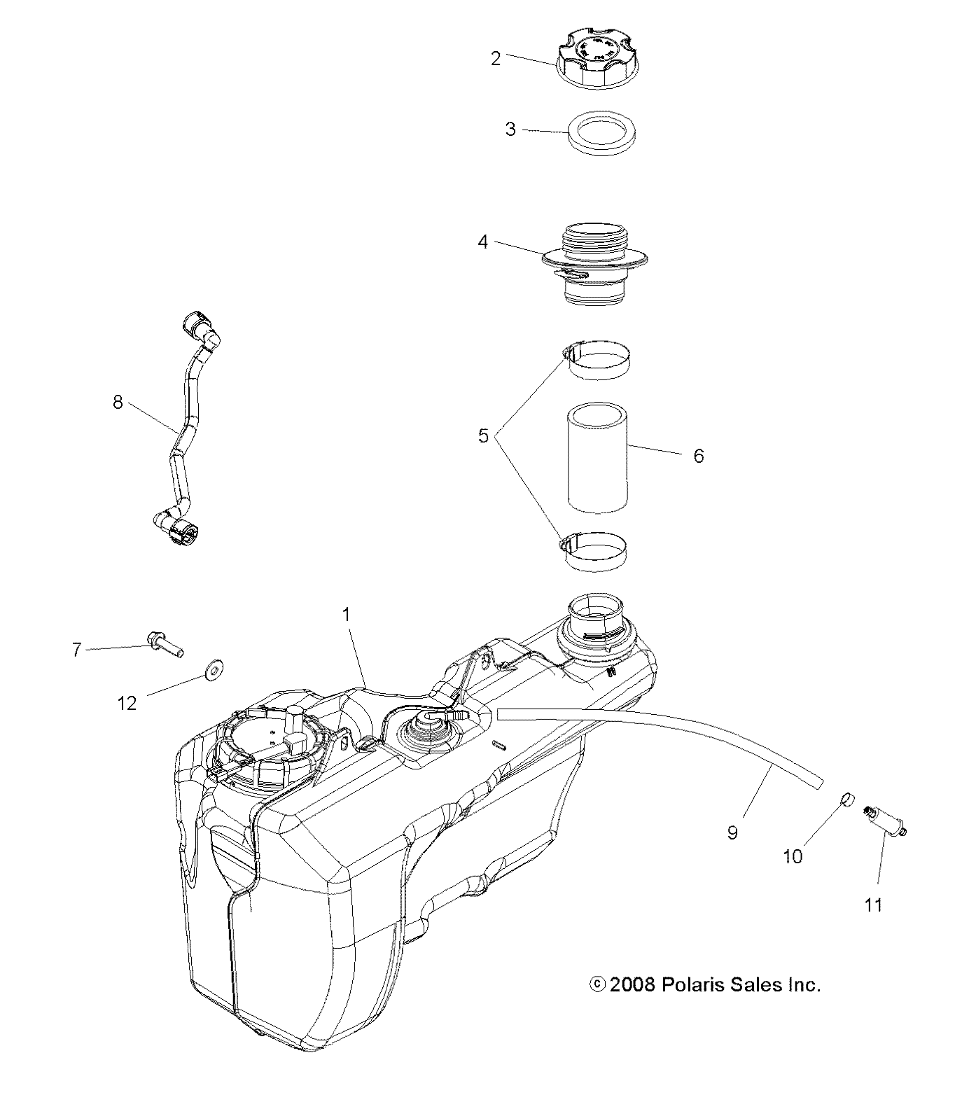 BODY, FUEL TANK - A09ZX85FS/CFS (49ATVFUEL09SPEPS850I)