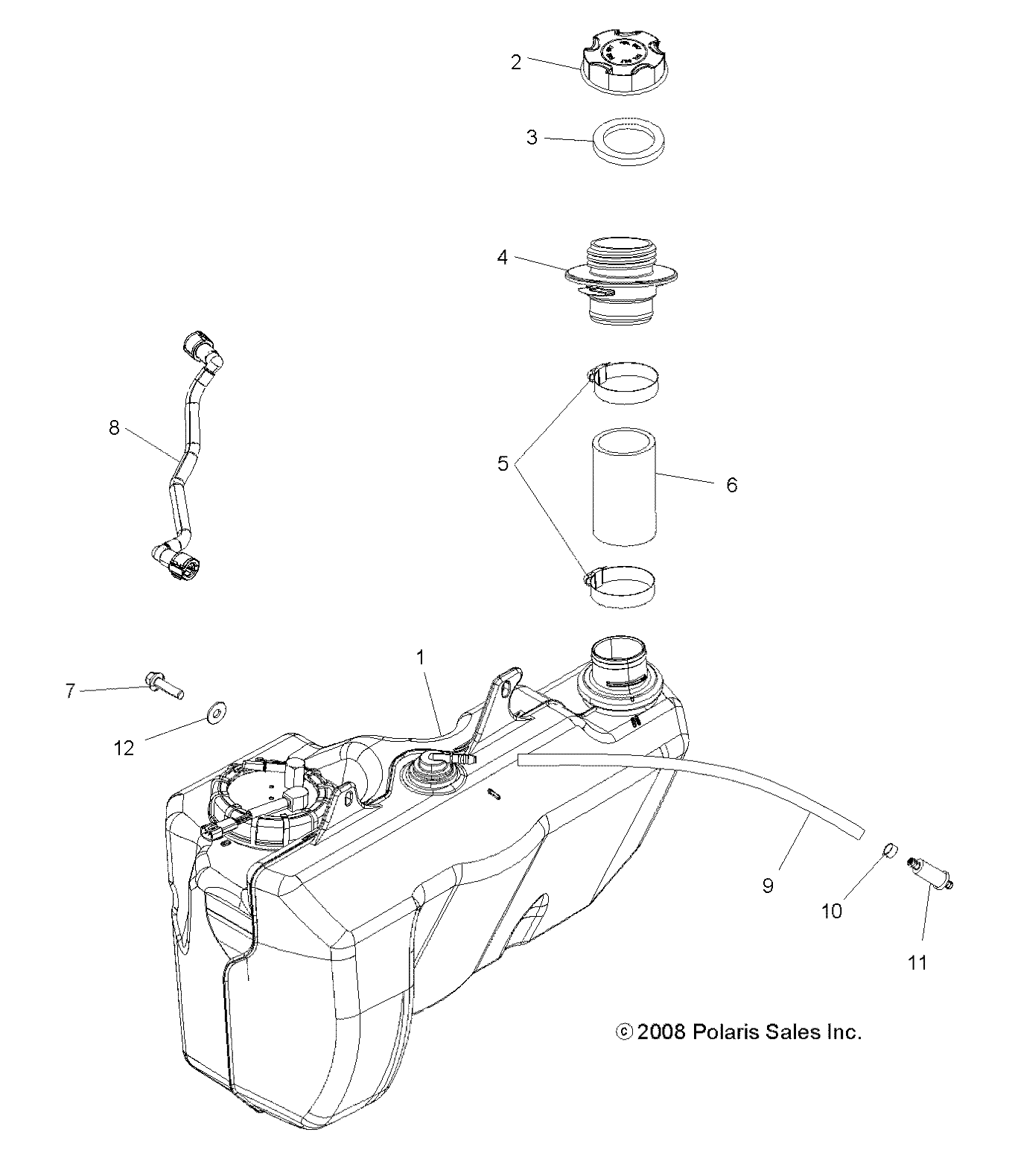 BODY, FUEL TANK - A09ZN55FX (49ATVFUEL09SPXP550)