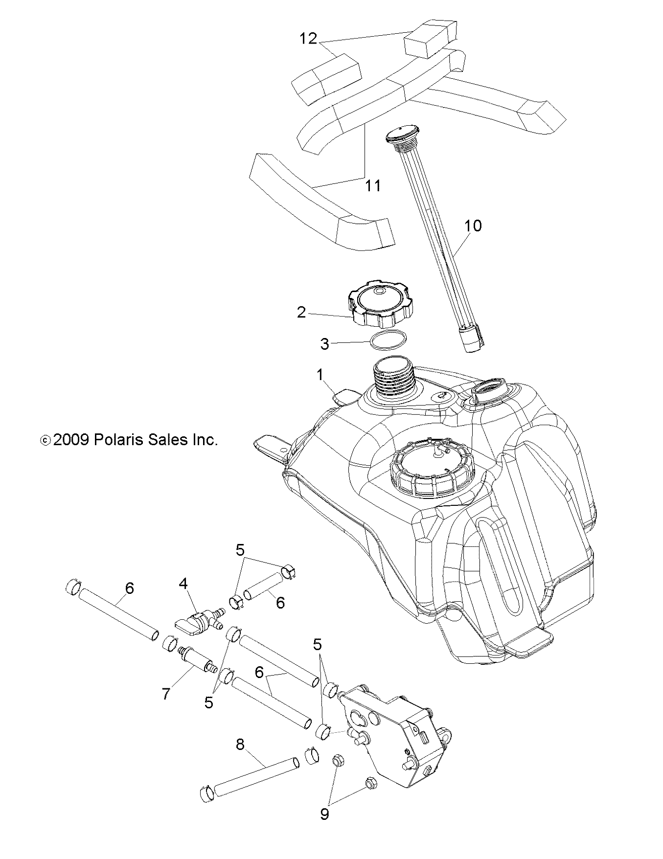 BODY, FUEL SYSTEM - A10EA32FA (49ATVFUEL10SCRAMI)