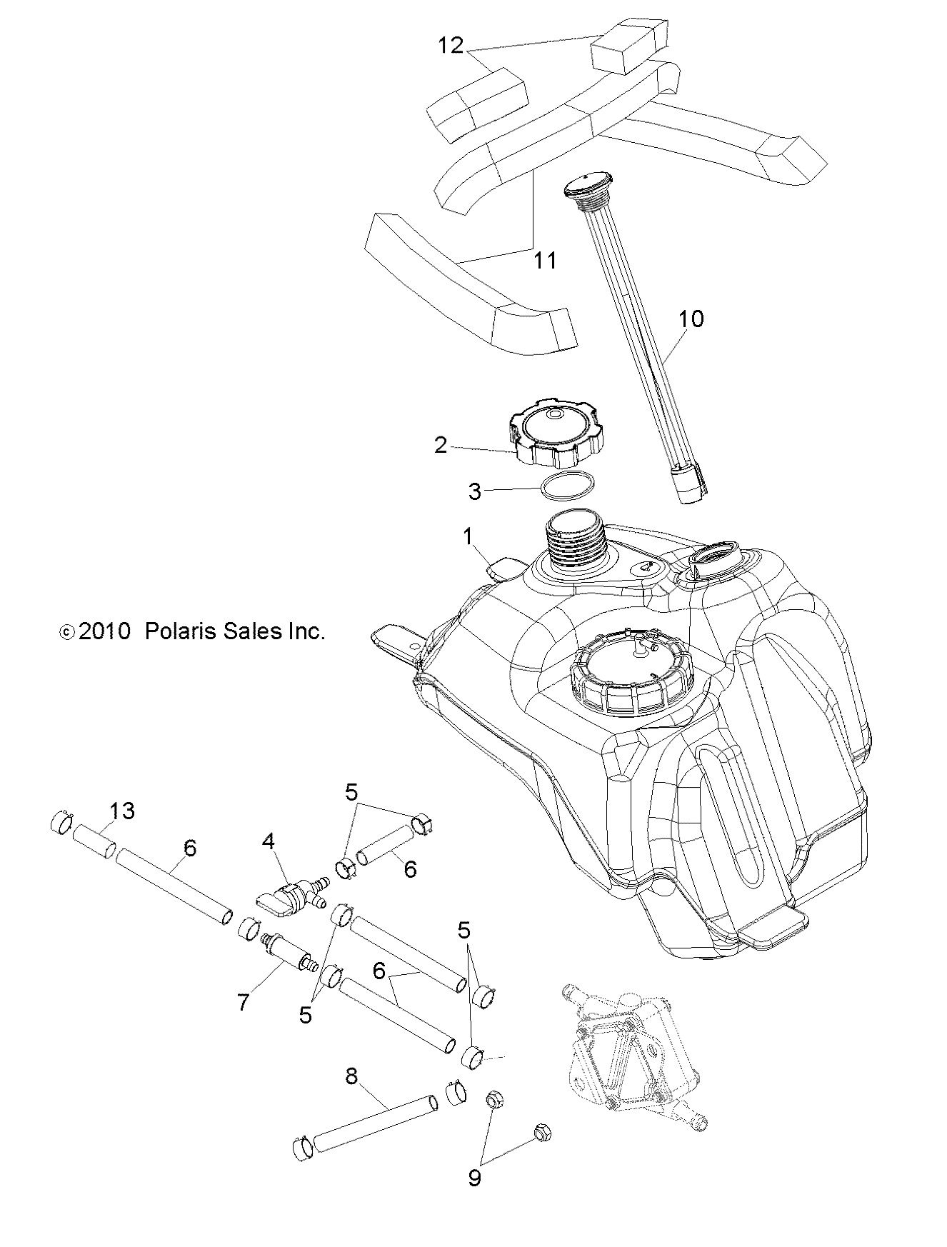 BODY, FUEL SYSTEM - A11EA32FA (49ATVFUEL11BOSSI)