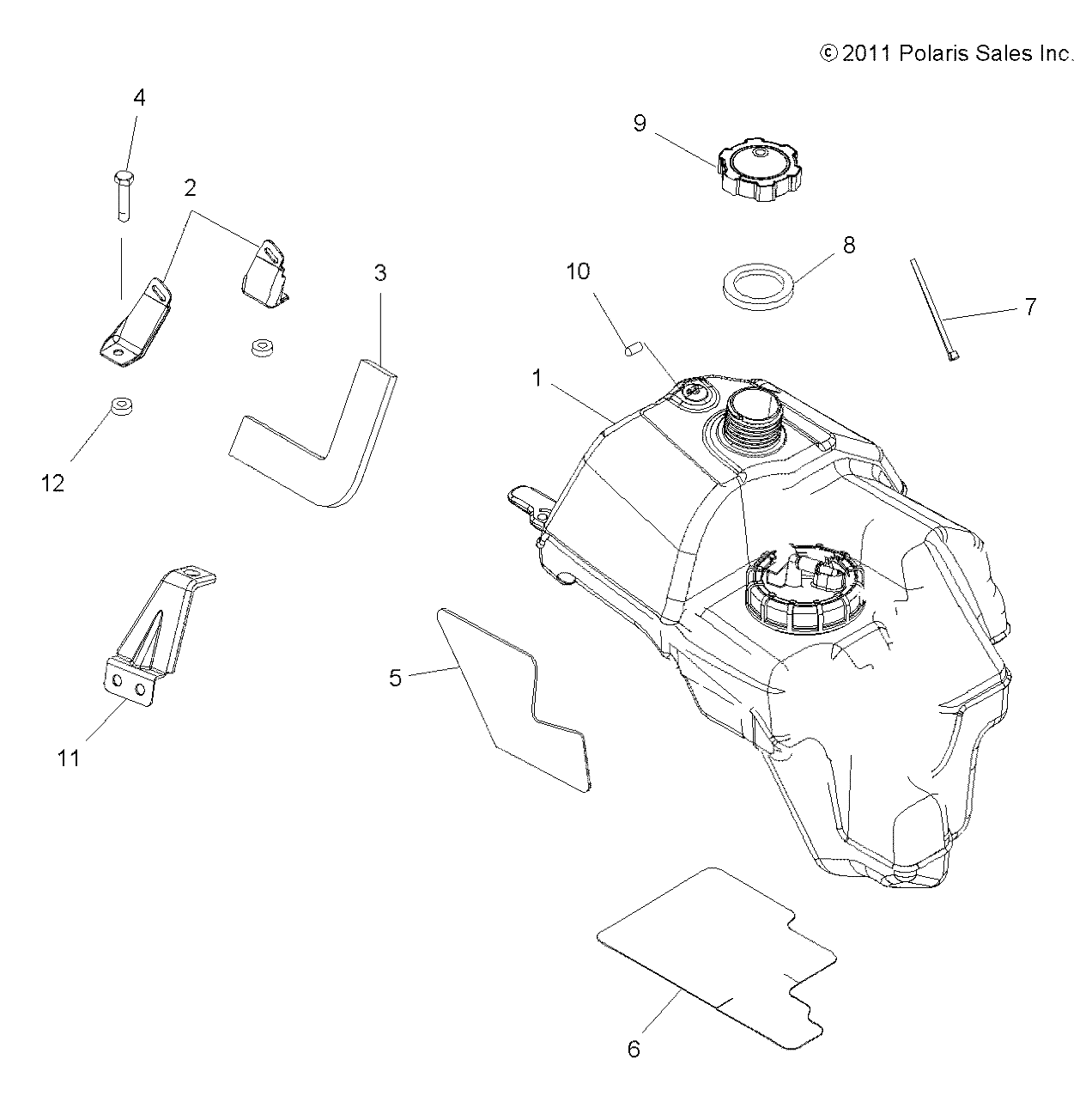 BODY, FUEL TANK ASM. - A11DH50FX (49ATVFUEL11SPTRG500I)