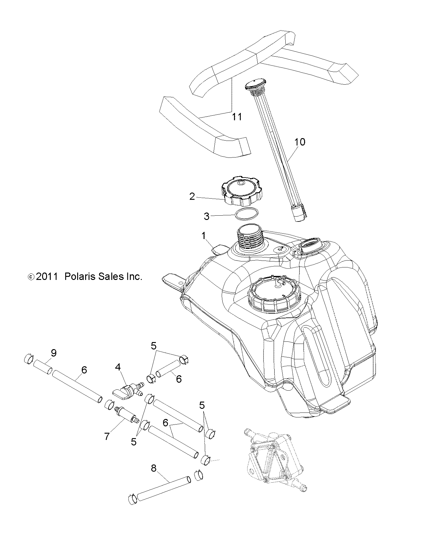 BODY, FUEL SYSTEM - A13EA32FA (49ATVFUEL12BOSSI)