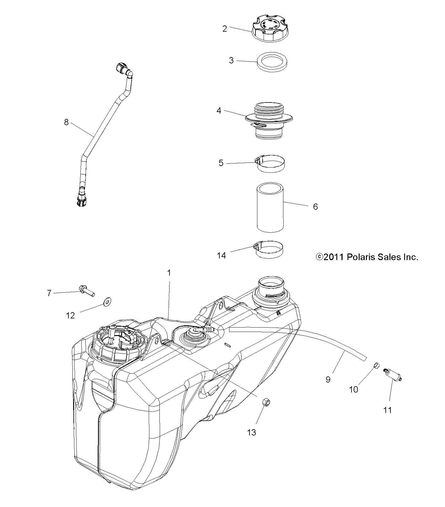 BODY, FUEL TANK - A12DN5EAF/EAR (49ATVFUEL12SPTRGEPS)