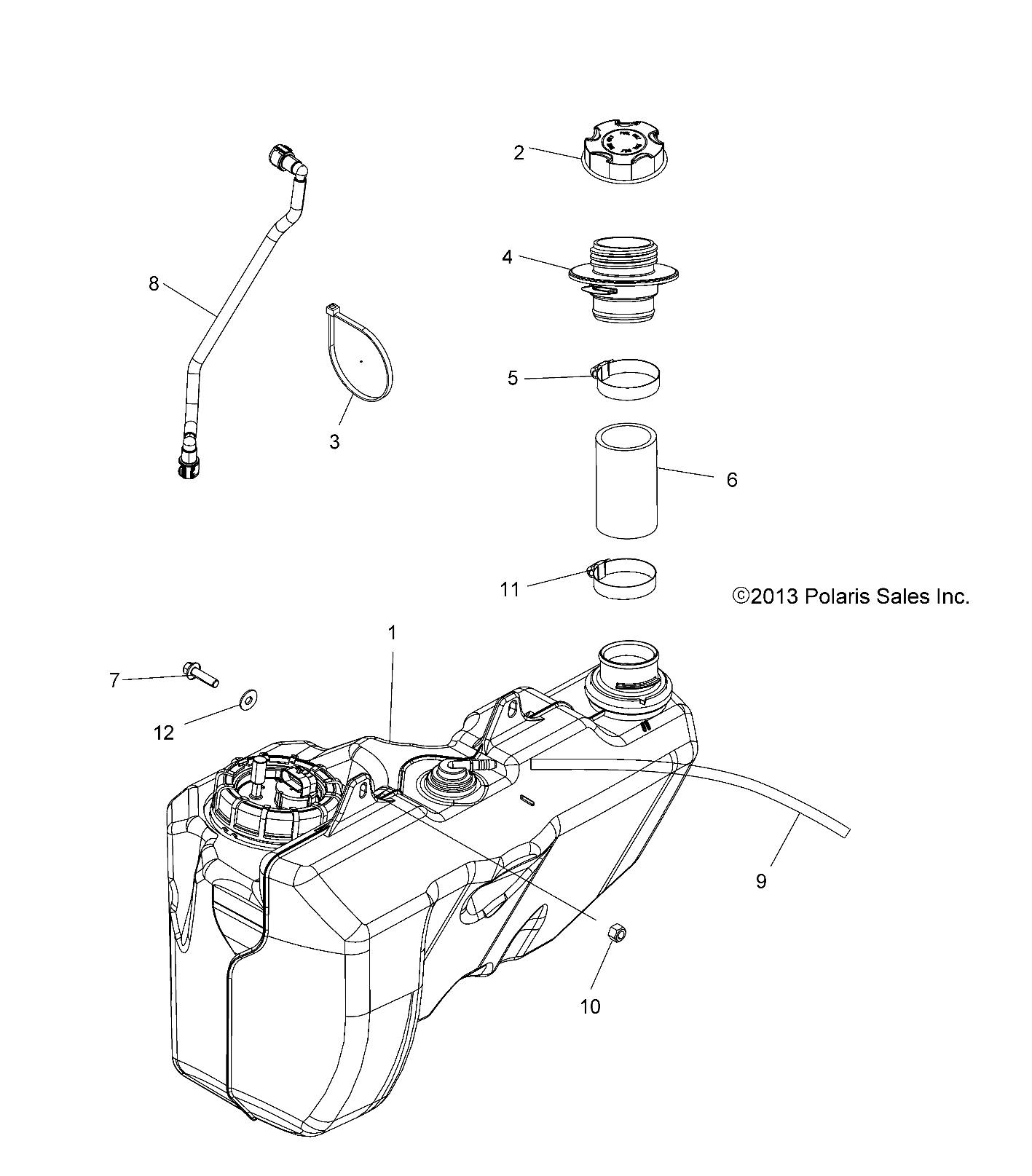 BODY, FUEL TANK - A14ZN55TA (49ATVFUEL14SP550)