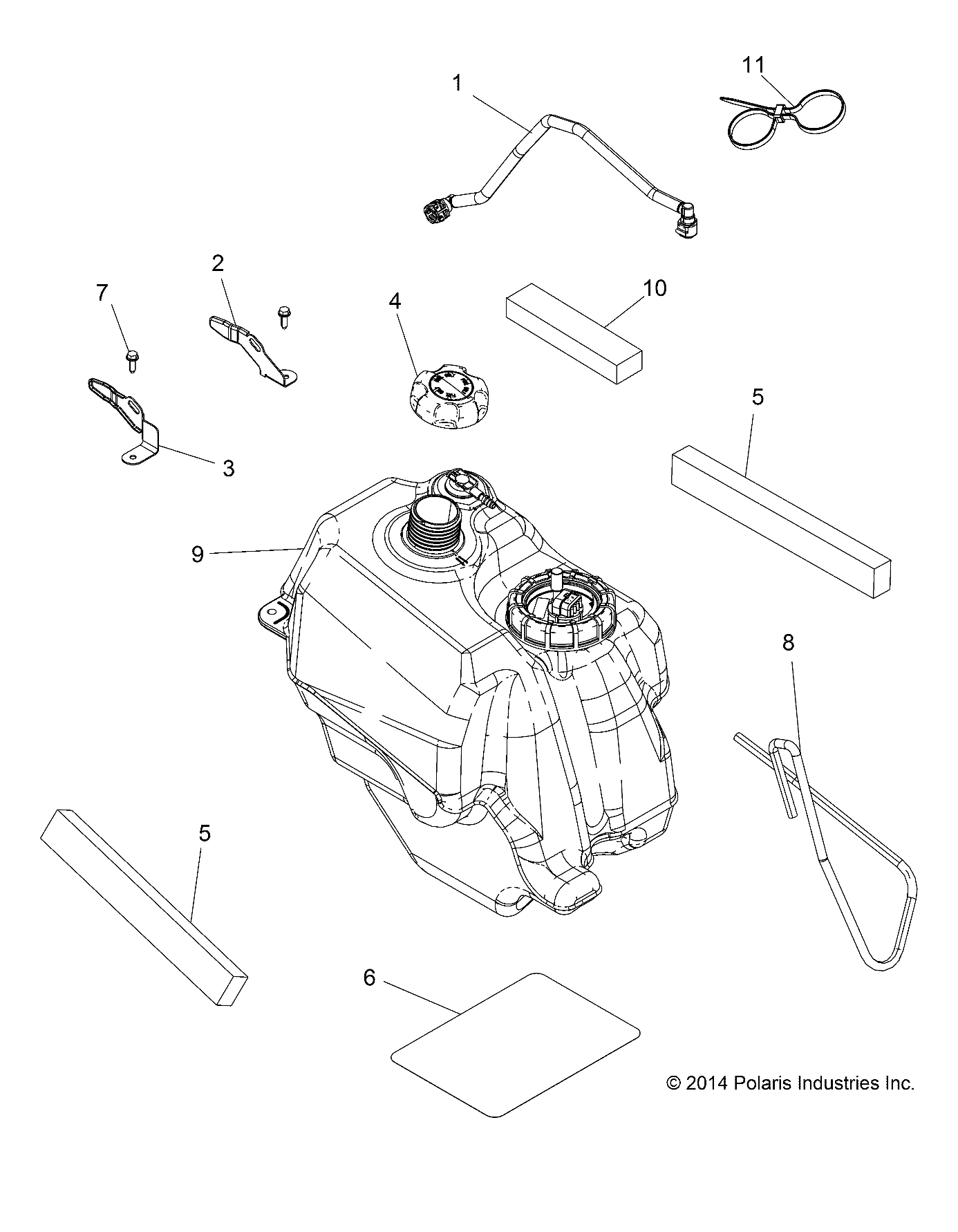 BODY, FUEL TANK ASM. - A15SHC57CS (49ATVFUEL15570SPQ)