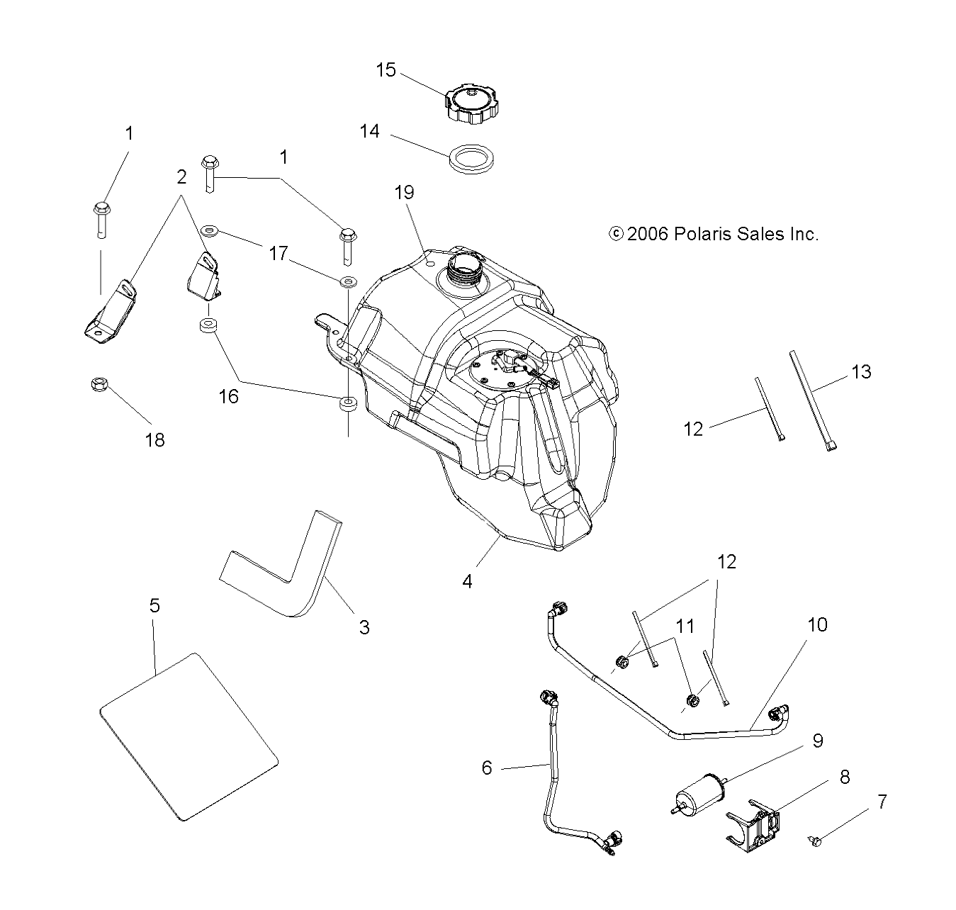 FUEL TANK - A07TH50EA (49ATVFUELX2QUAD)