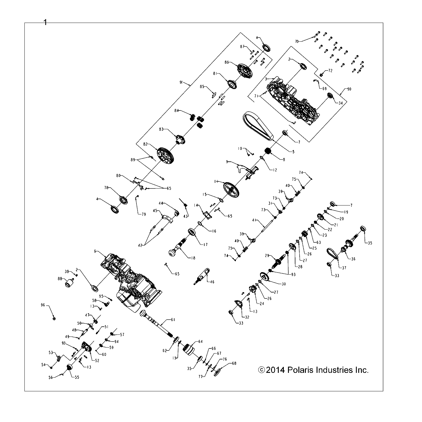 DRIVE TRAIN, MAIN GEARCASE - A19SWE57F1 (49ATVGEARCASE1333274)