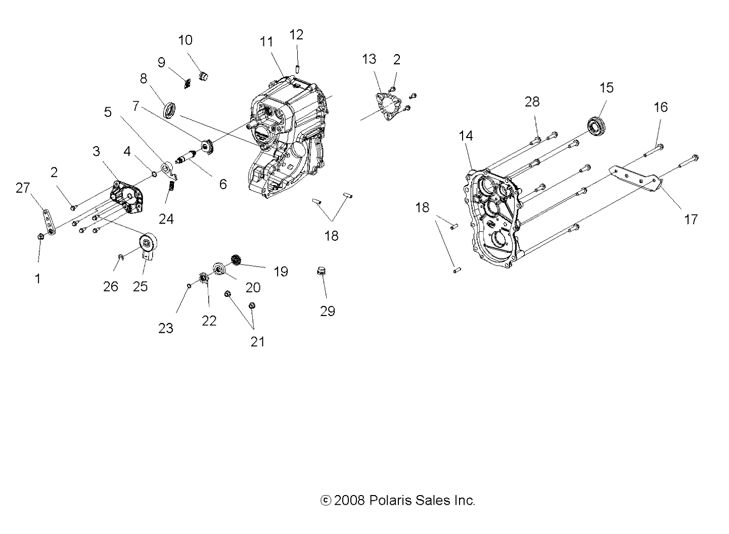 TRANSMISSION - A07MH76AL/AQ/AX/AY/AZ/A2/MN76AF/AT/AY (49ATVGEARCASE800EFI)