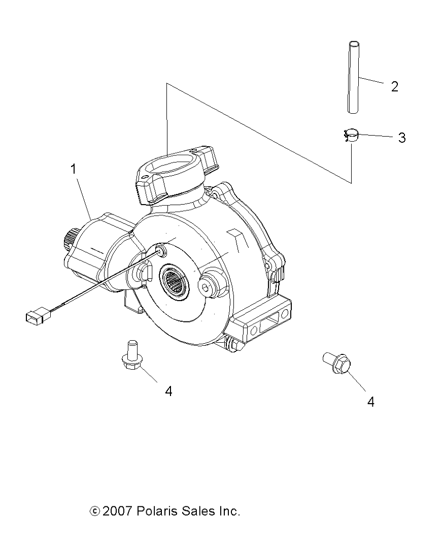 DRIVE TRAIN, FRONT GEARCASE MOUNTING - A08LH27AW/AX/AZ (49ATVGEARCASEMTG08SP3)