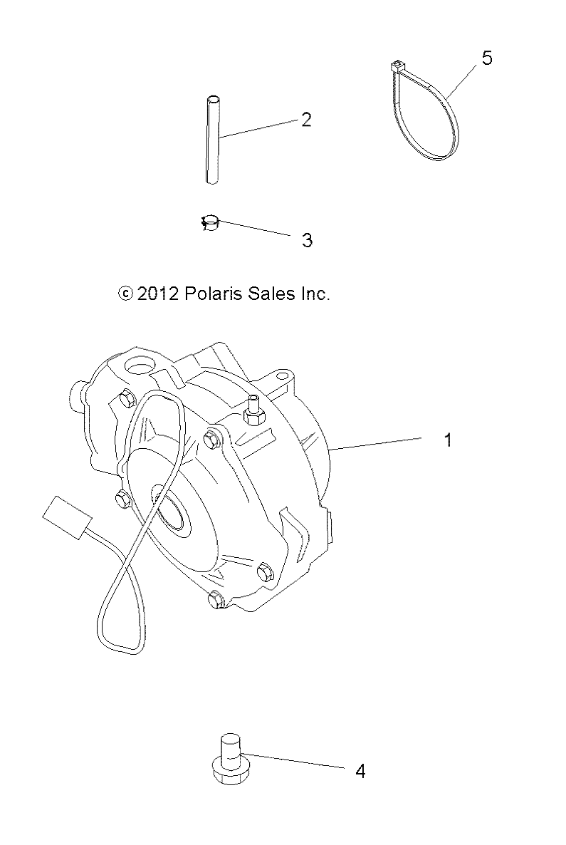 DRIVE TRAIN, FRONT GEARCASE MOUNTING - A20SDE57P5 (49ATVGEARCASEMTG13SP500F)