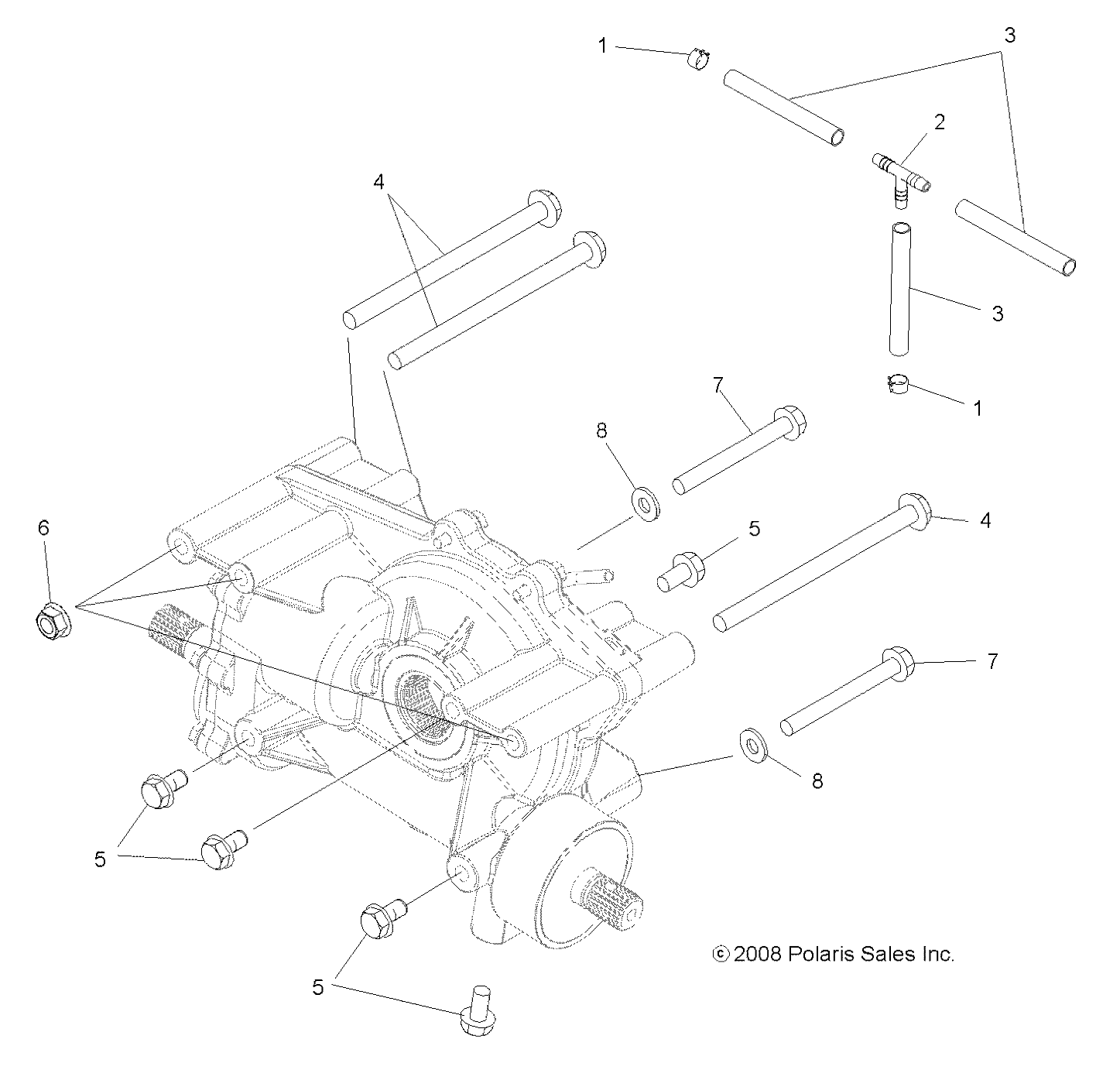 DRIVE TRAIN, MID GEARCASE MOUNTING - A12CF76AA (49ATVGEARMIDMTG096X6)