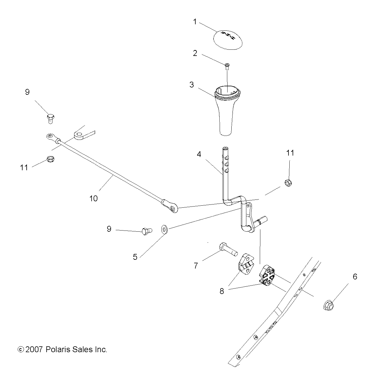 DRIVE TRAIN, GEAR SELECTOR - A0(CA32AA (49ATVGEARSELECT08BOSS)