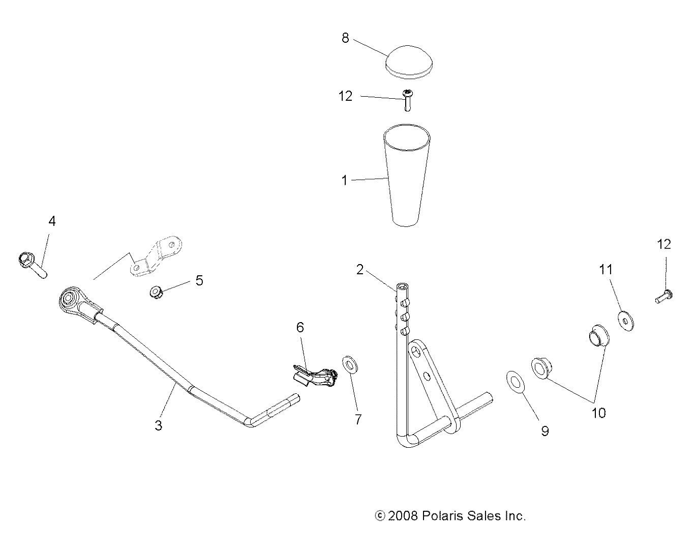 DRIVE TRAIN, GEAR SELECTOR - A09ZX55AC/AL/AQ/AS/AX (49ATVGEARSELECT09SPXP550)