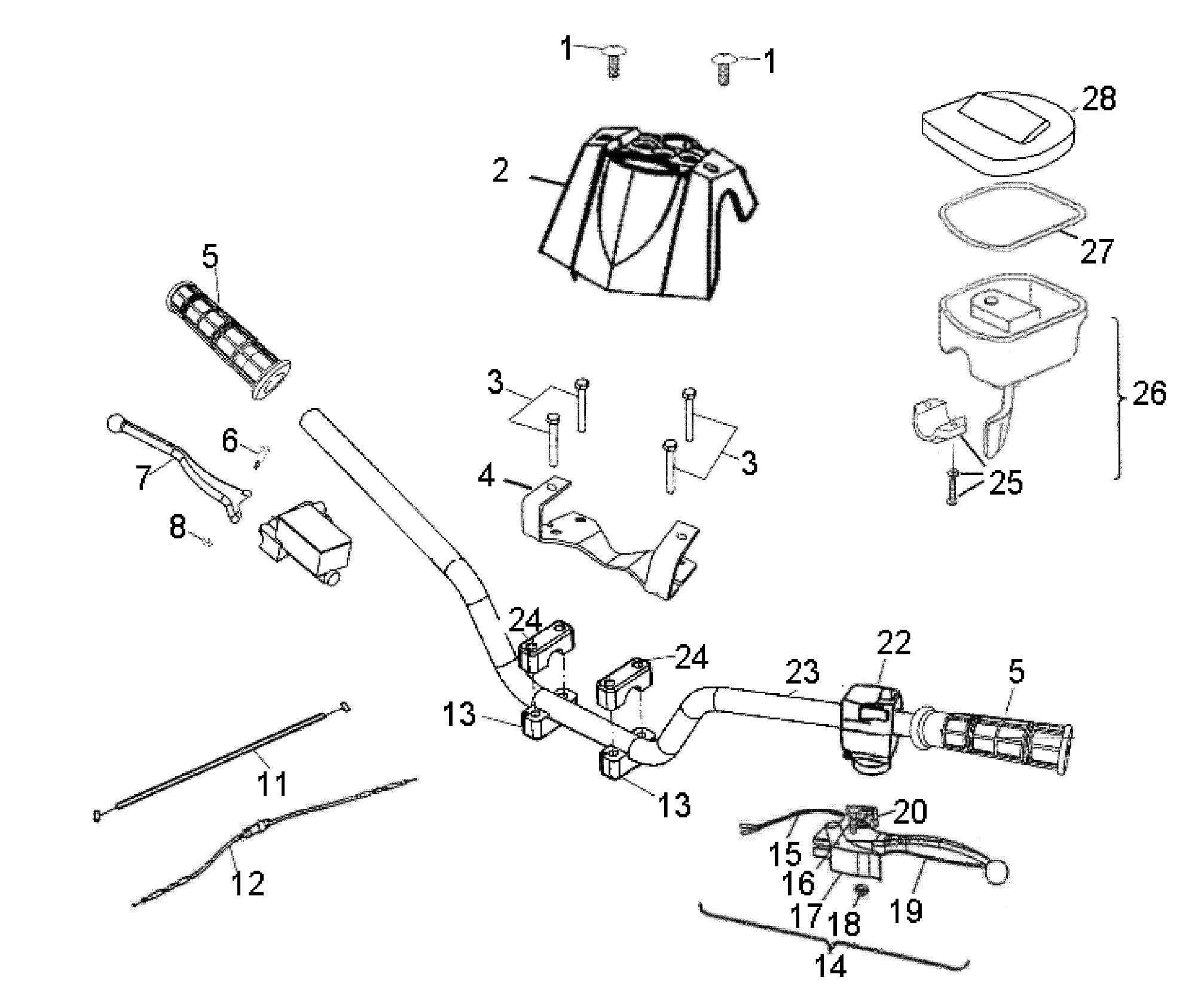 HANDLEBAR - A07SB20AA (49ATVHANDLEBAR07SAW)