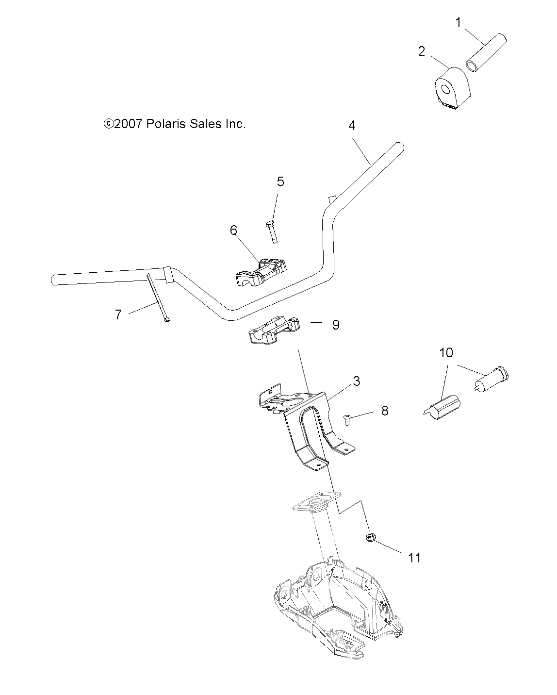 STEERING, HANDLEBAR and CONTROLS - A08DN50EA (49ATVHANDLEBAR08X2500QUAD)