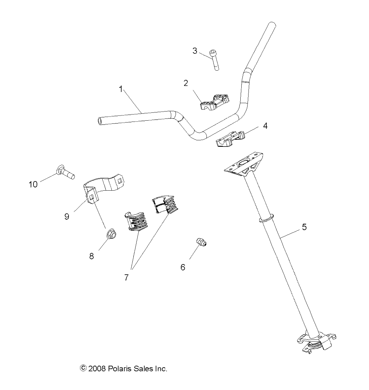 STEERING, POST and HANDLEBAR - A09GJ52AA (49ATVHANDLEBAR09OUT450)