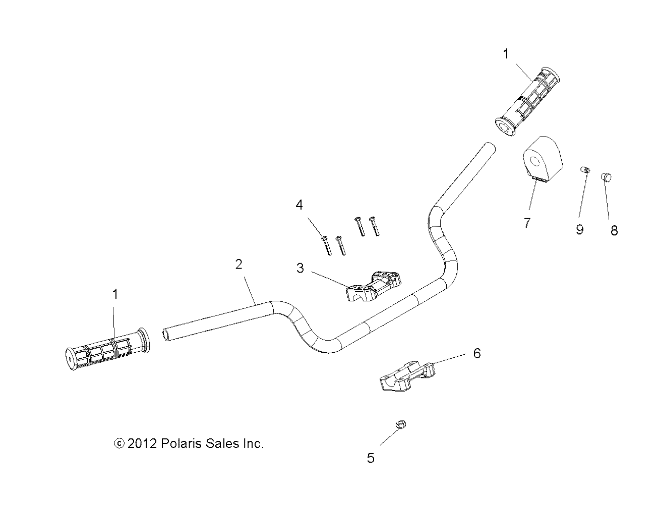 STEERING, HANDLEBAR and CONTROLS - A15SVA85FD (49ATVHANDLEBAR13850SCRAM)