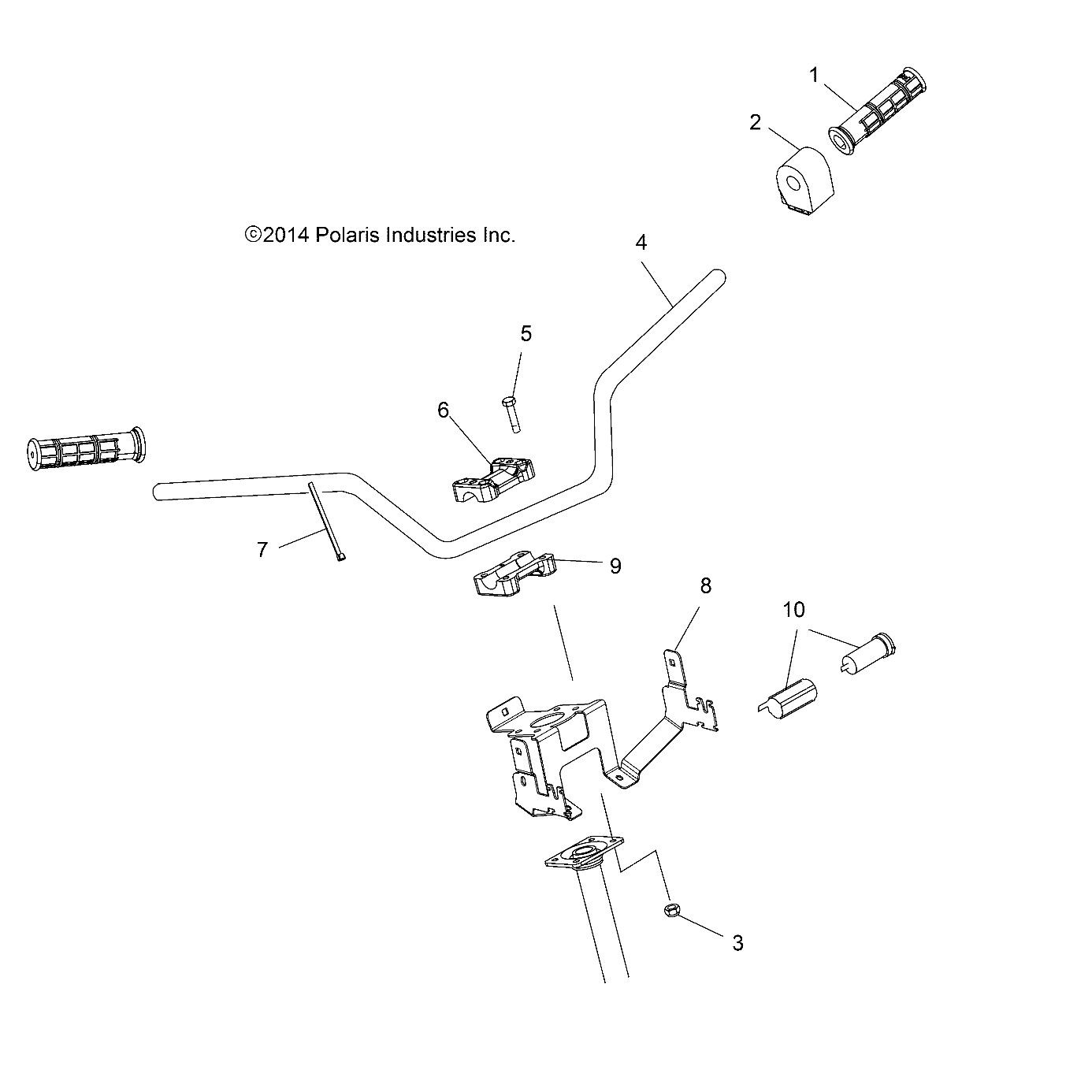 STEERING, HANDLEBAR and CONTROLS - A16SHC57CM (49ATVHANDLEBAR15570SPQ)