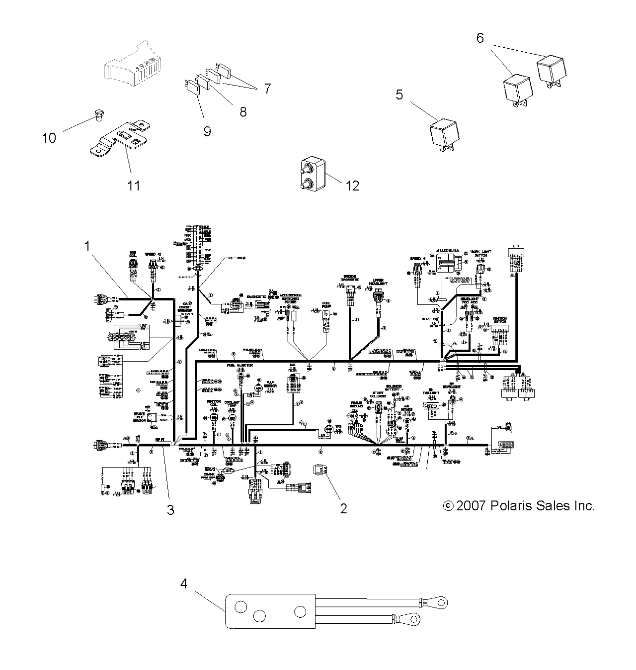 ELECTRICAL, HARNESSES - A09MN76AX/AZ (49ATVHARNESS08SP800EFI)