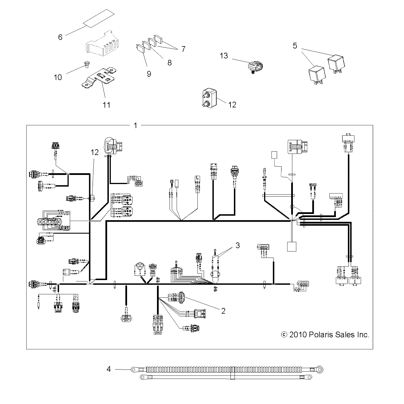 ELECTRICAL, HARNESSES - A13MH76FF (49ATVHARNESS11SP800)