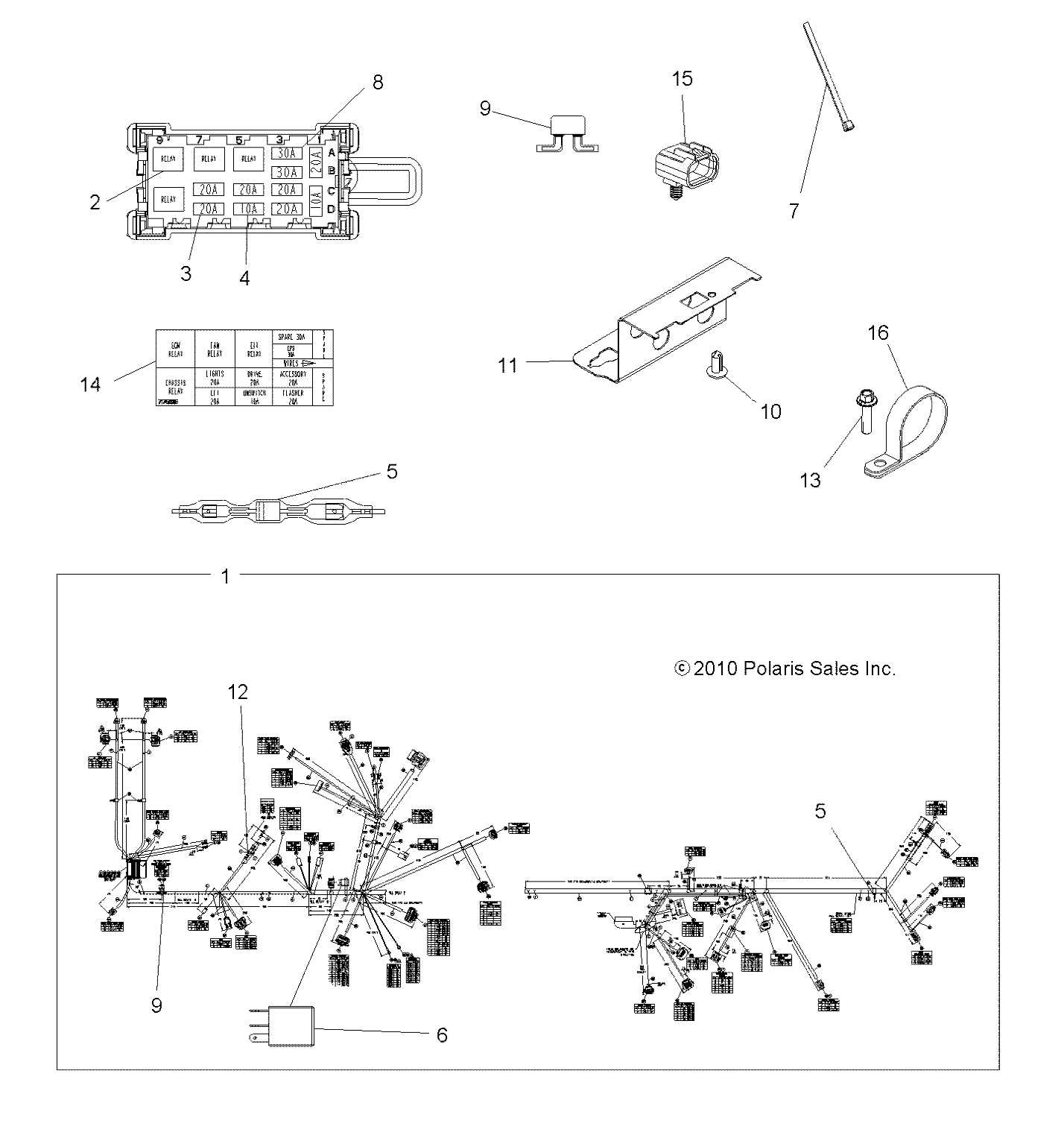 ELECTRICAL, HARNESS - A11ZX55FF (49ATVHARNESS11SPEPS550I)