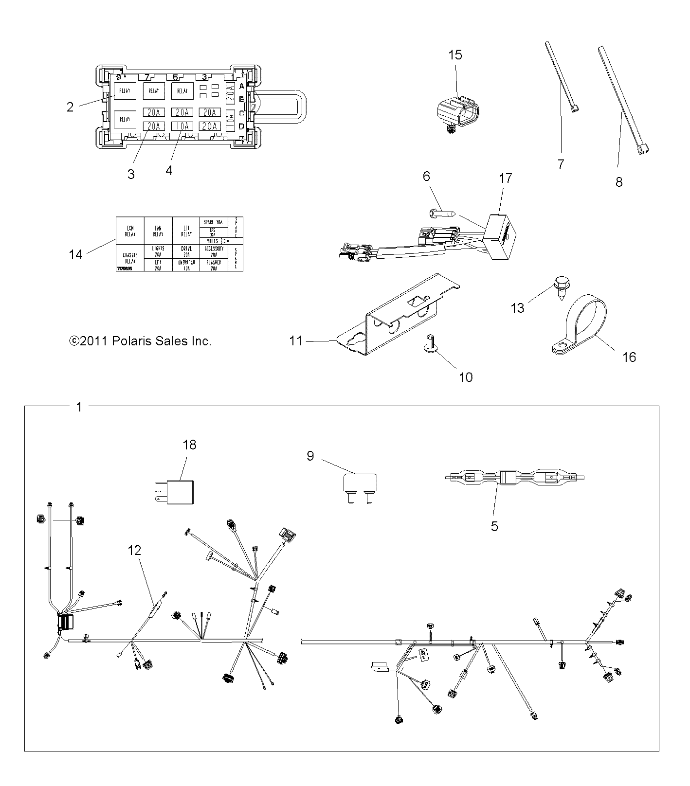 ELECTRICAL, HARNESS - A11TN55FA (49ATVHARNESS11SPX2550I)