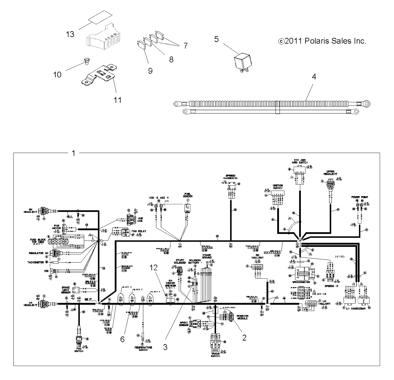 ELECTRICAL, HARNESSES - A12MB46FZ (49ATVHARNESS12SP400)